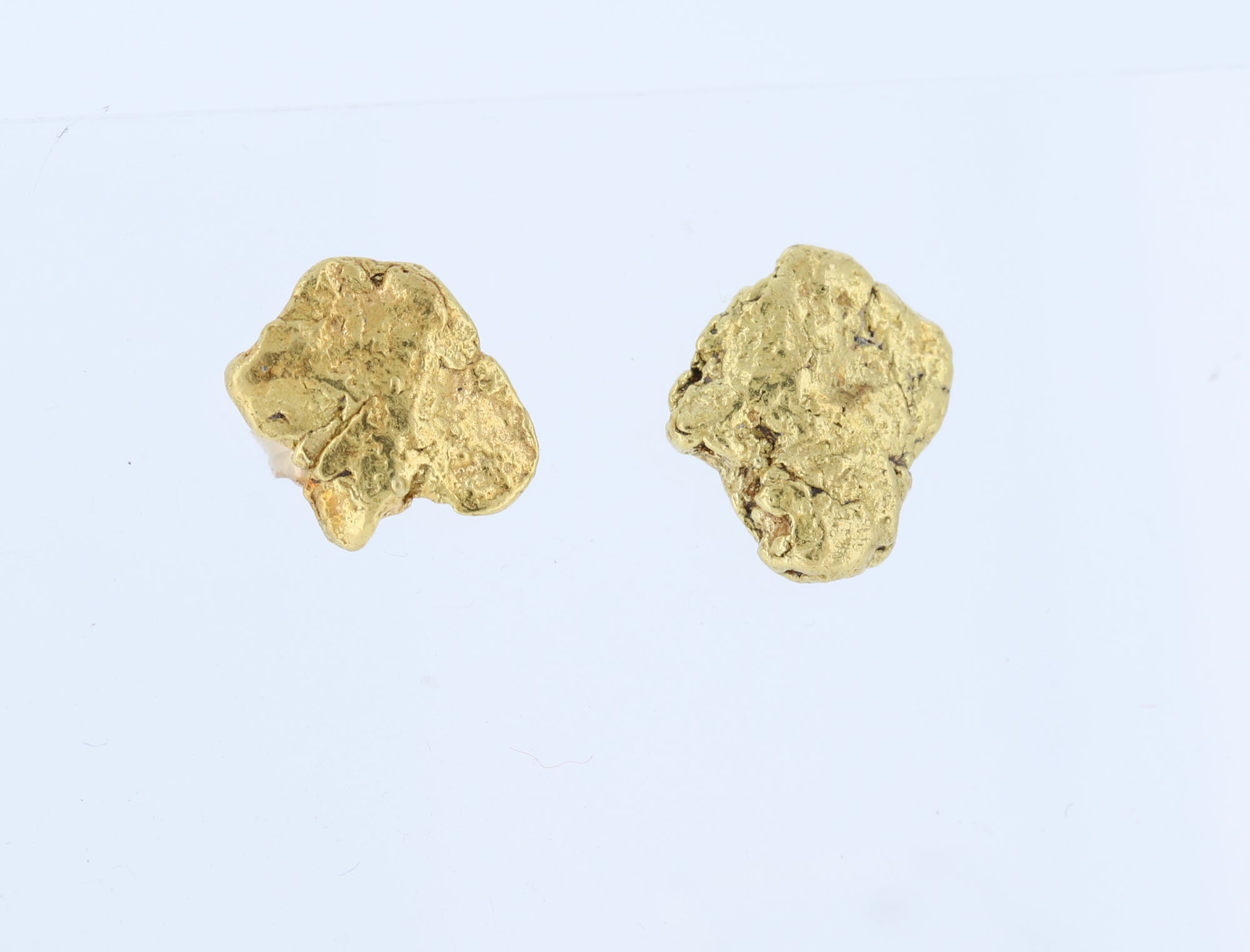 14K Yellow Gold Nugget 3.00 Grams Studs