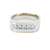 0.77 Carat Five Diamond Channel Set in 14kt Two Tone Bar Ring