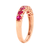 14kt Rose Gold Ring with .83ct Ruby and .08ct diamonds
