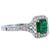 Platinum Ring with 1.38ct Emerald and .53ct diamonds