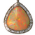 18k White Gold Pendant with 27.67ct Opal with 3.10ct diamonds