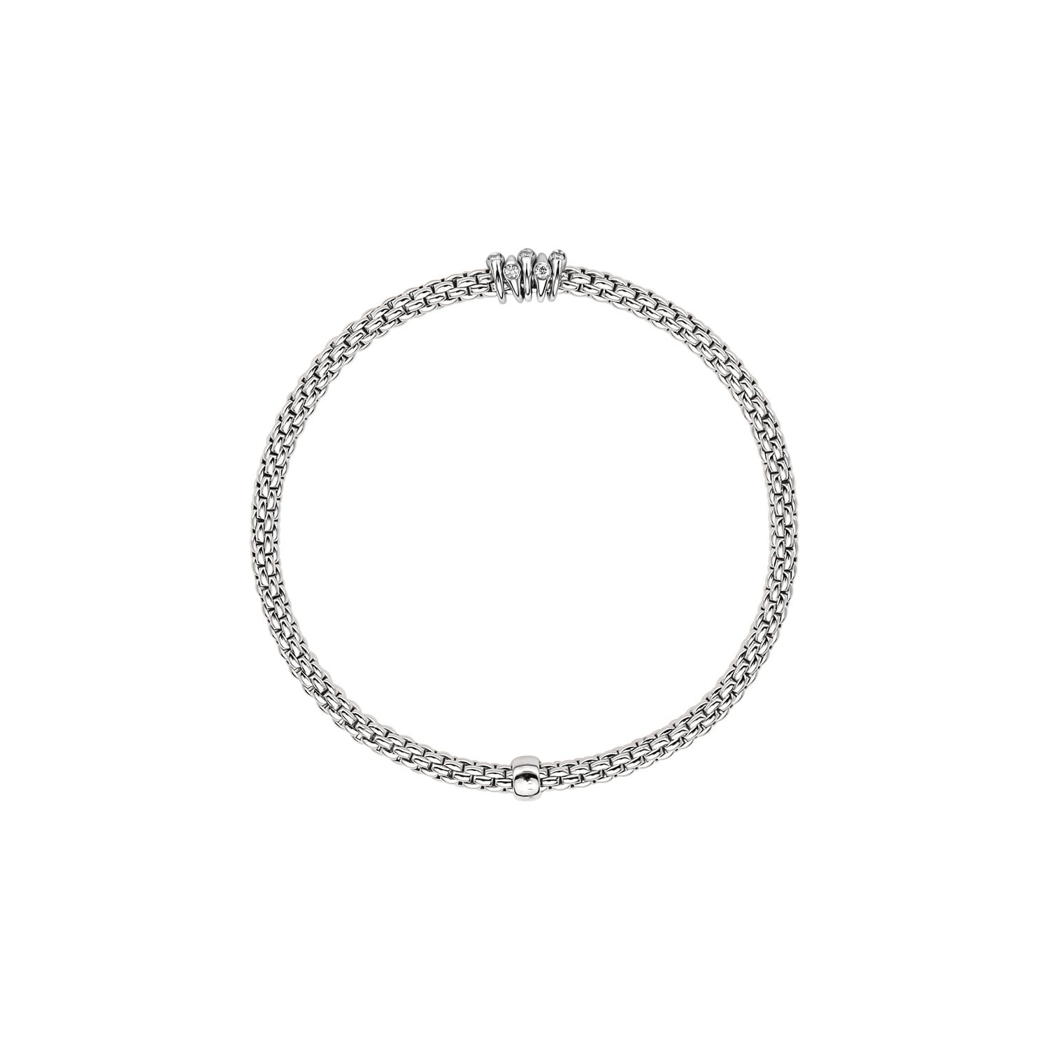 Prima Flex'it bracelet with diamonds in white gold