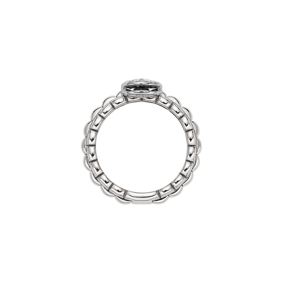 Eka Tiny Ring with Diamonds Pave in white gold