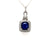 18kt White Gold gold pendant with a CDC certified Ceylon sapphire