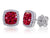 1.21Cts Ruby and Diamond Earrings In 18Kt White Gold