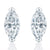 Marquise Cut Stud Earring Made In 14K White Gold