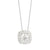 Cushion Halo Pendant Made In 14K White Gold