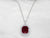 Ruby and Diamond Pendant In 18Kt White Gold