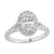 Halo Split Shank Diamond Engagement Ring made in 14k white gold (Total diamond weight 1 carat)-Oval