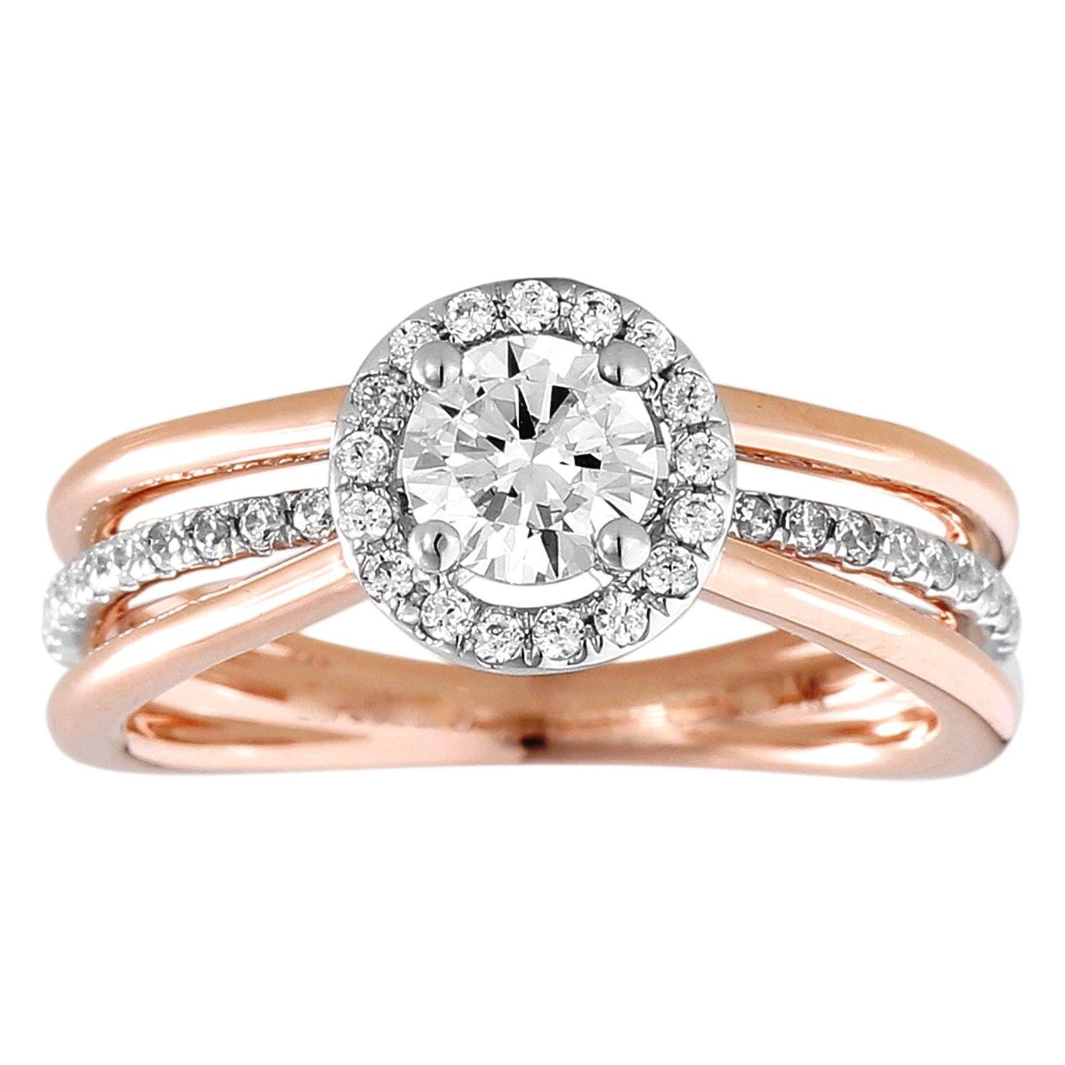 Embrace Diamond Engagement Ring made in 14k Rose gold