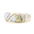 14K Yellow Gold Quartz Ring With 0.10Ct Diamonds