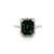 18k ring with a GIA certified green sapphire
