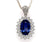 18kt White Gold gold pendant with a GIA certified Ceylon sapphire