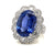 18kt White Gold gold ring with a CDC certified Ceylon sapphire