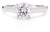 Classic Four Prong Solitaire Diamond Engagement Ring ( Color: G-H; Clarity: I 1) made in 14k White gold