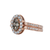 14K Rose Gold Fancy Brown And Classic White Diamond Flip Ring Fancy Brown Diamond