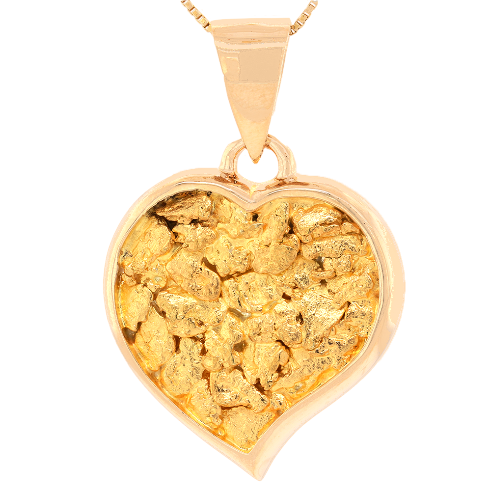 14kt Yellow Gold Natural Gold Nuggets Pendant
