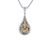 1.07 Carat Natural Fancy Brown And White Diamond Pendant In 14Kt White Gold