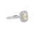 1 Carat Cushion-Cut Fancy Yellow Diamond Halo Ring in 18k Gold - GAI Certified