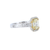 Channel Set Baguette style Engagement Ring with center Yellow Diamond