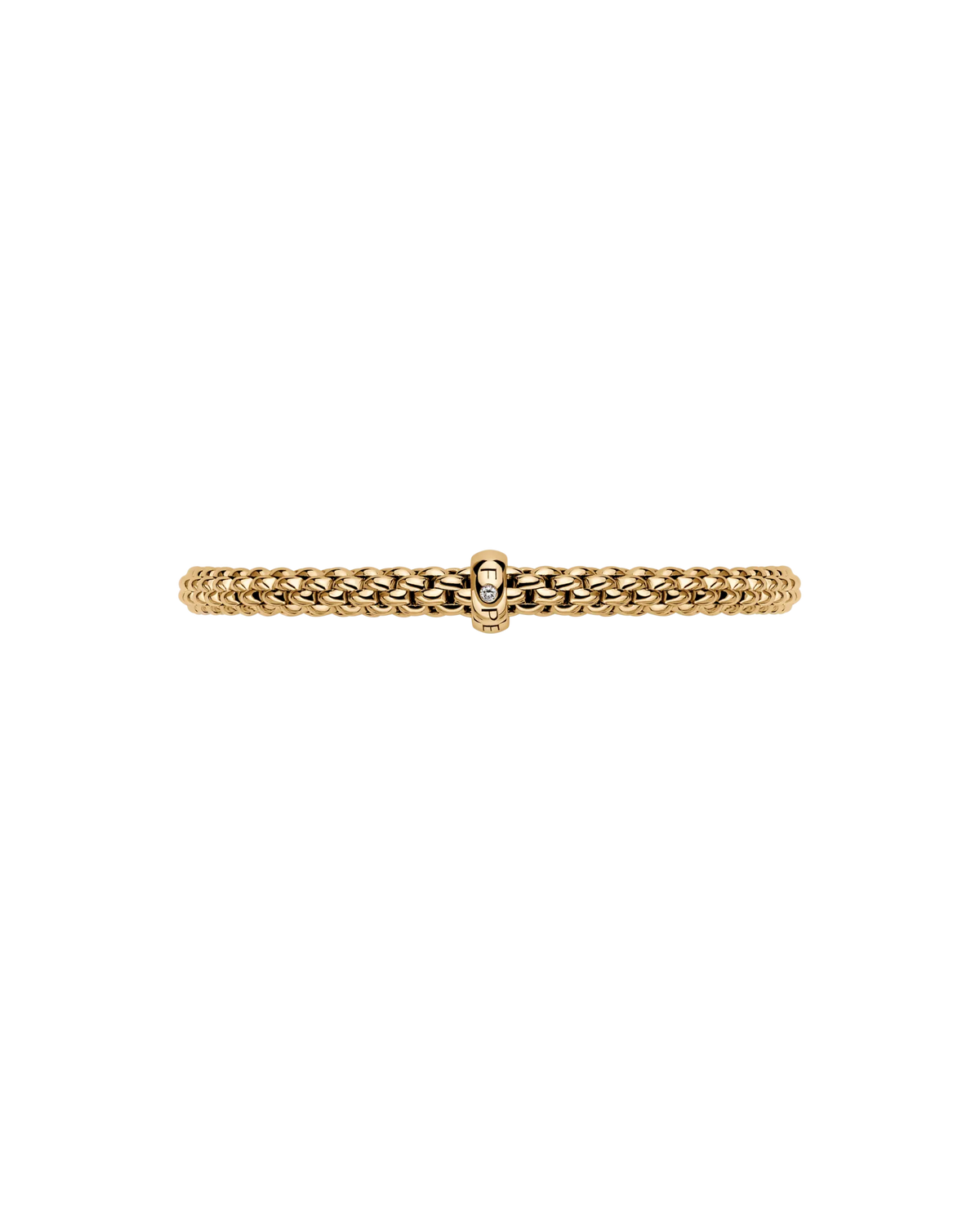 Solo collection Flex'it bracelet with a white diamond by Fope