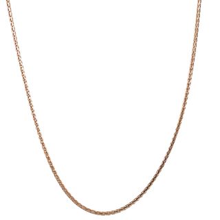 Elegant 14k Rose Gold Adjustable Chain Necklace