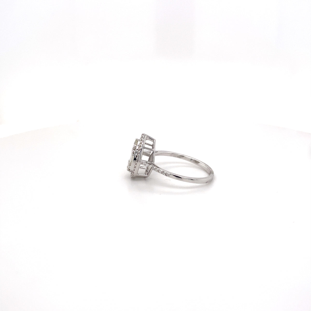 14k White Gold Diamond Multistone Ring