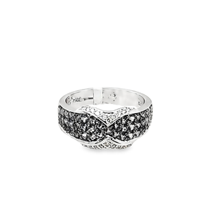 18k White Gold Ring with Natural Alexandrites and Diamonds