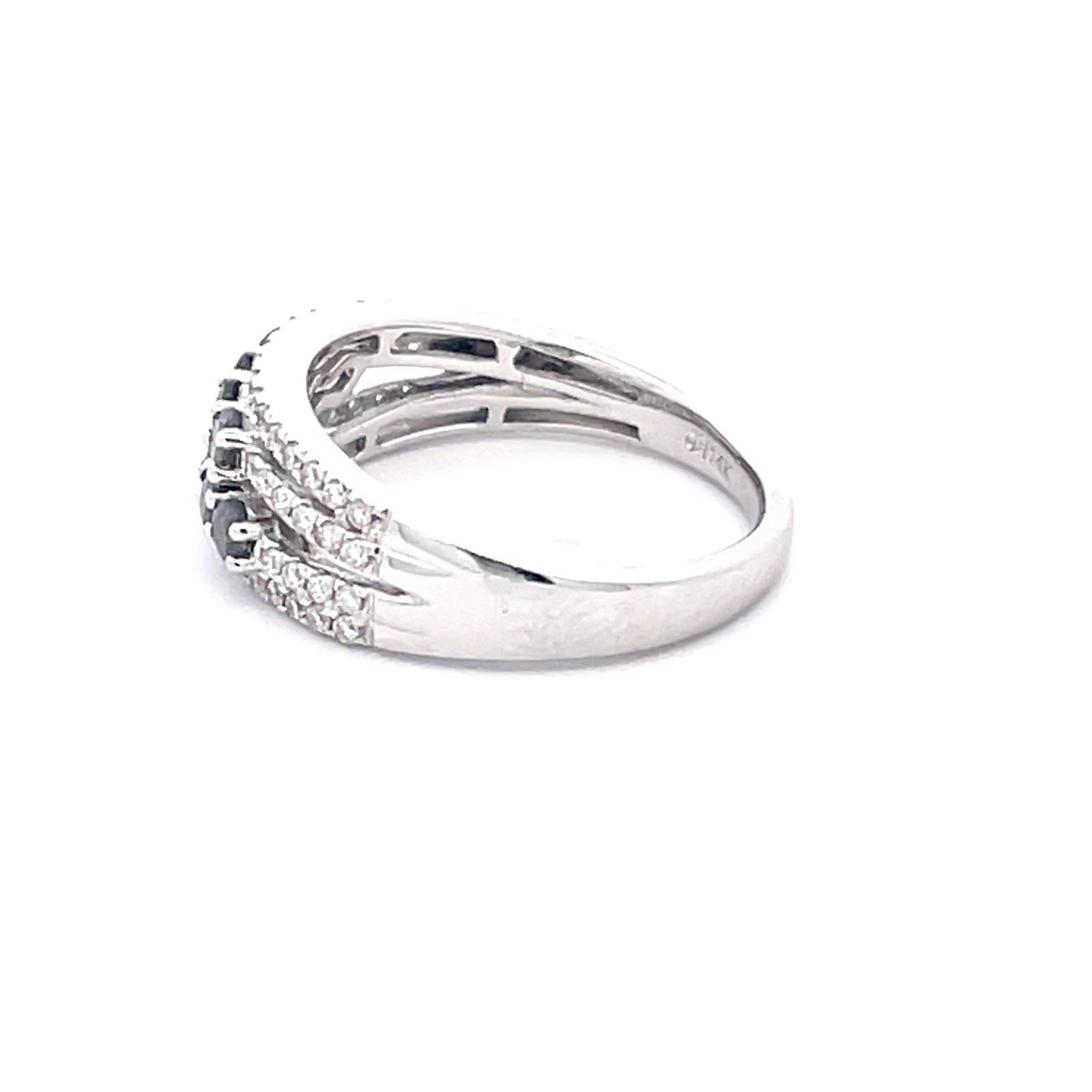 14k White Gold Alexandrite and Diamond ring