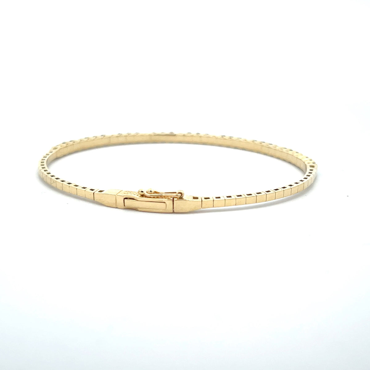 18k Yellow Gold Alexandrite and Diamond Bangle Bracelet