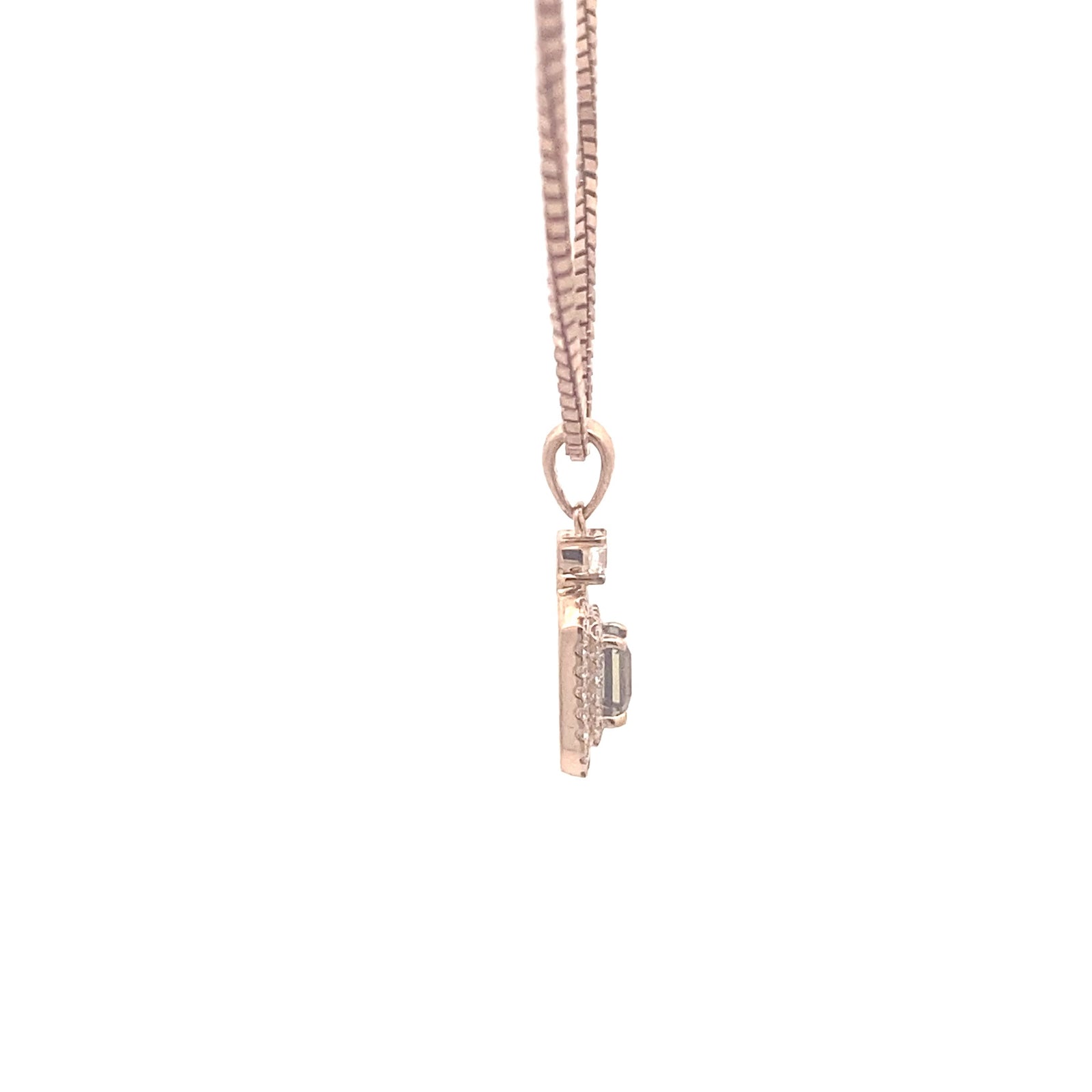 18k Rose Gold Pendant with Natural Alexandrite and Diamonds