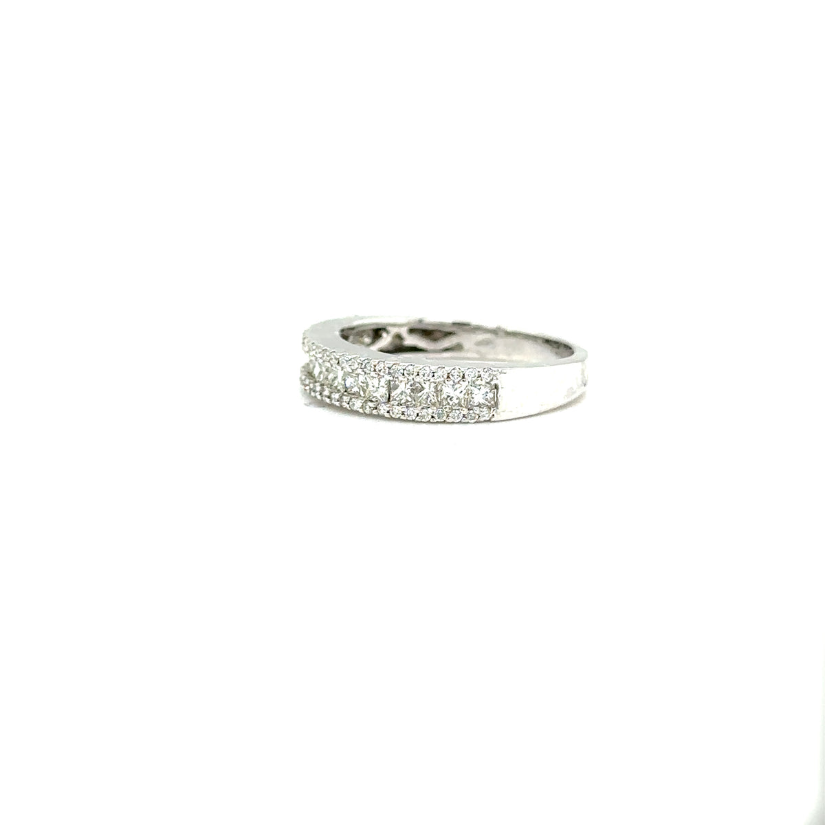 14k White Gold Diamond Band