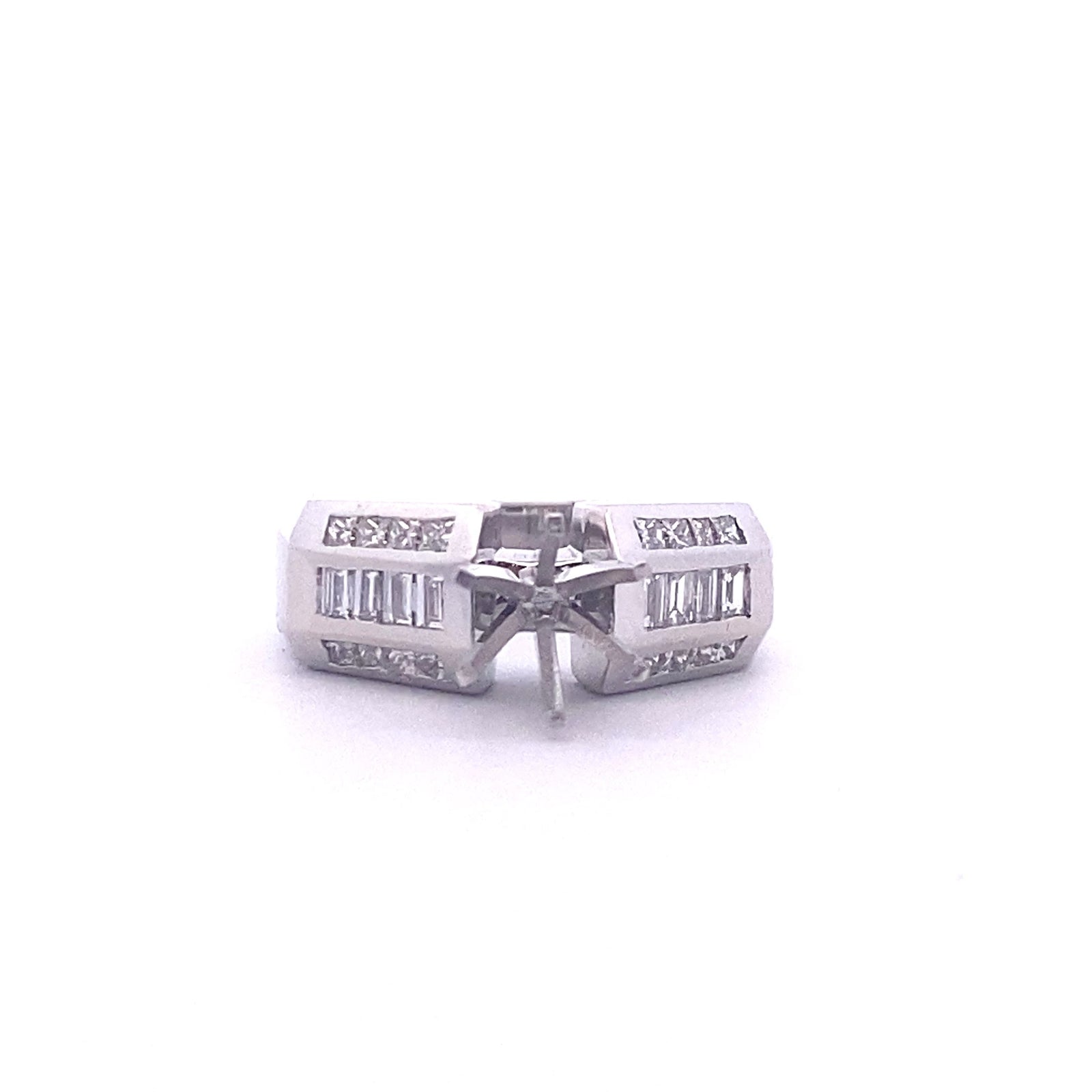 14k White Gold Semi-Mount Ring