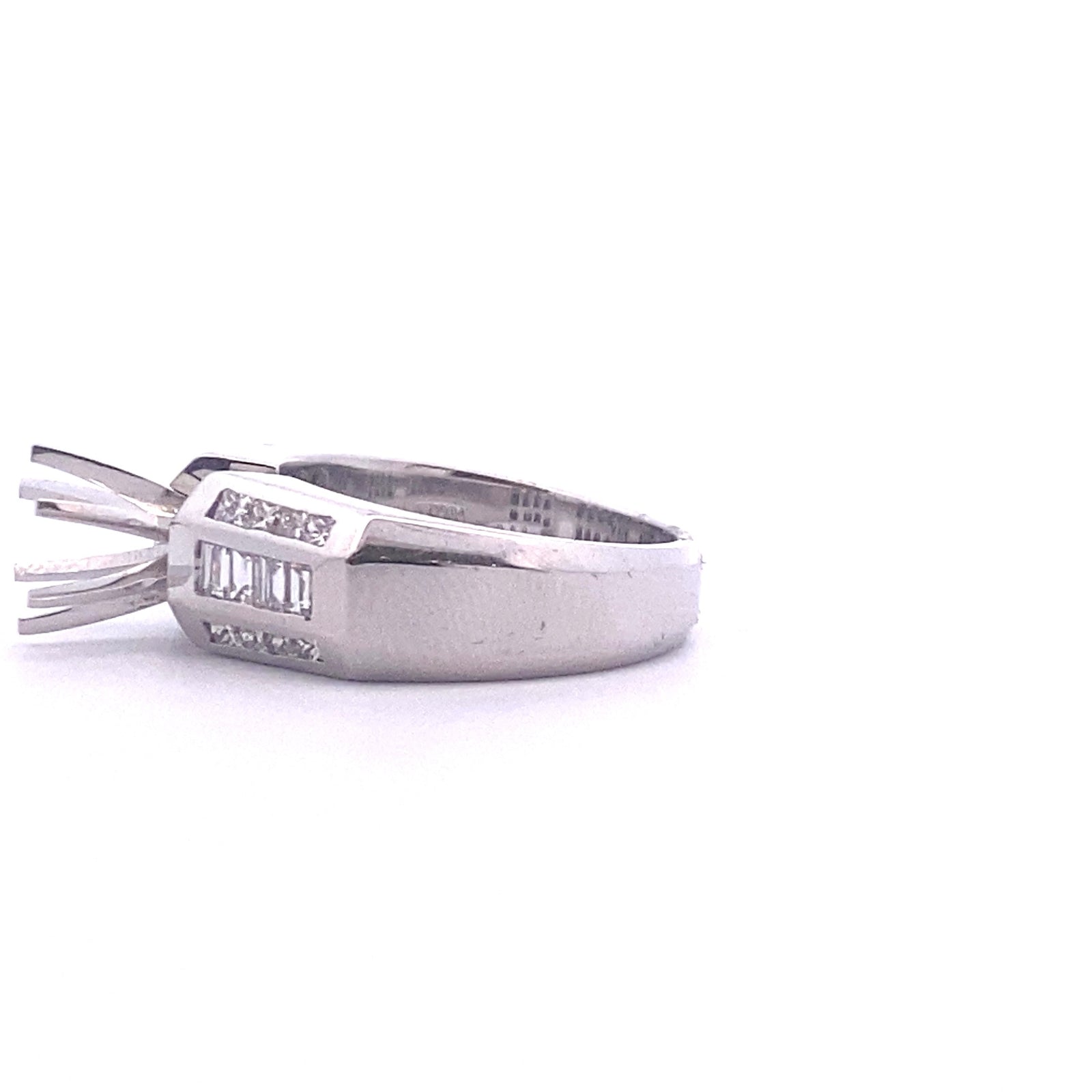 14k White Gold Semi-Mount Ring