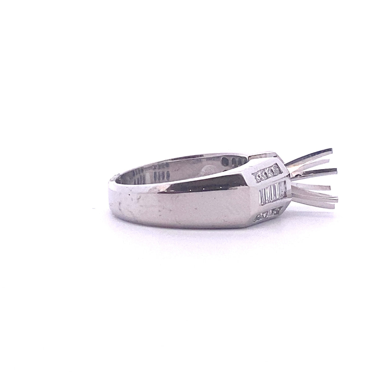 14k White Gold Semi-Mount Ring