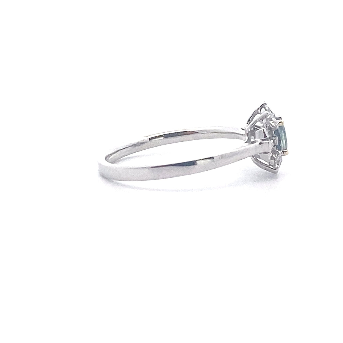 14k White and Yellow Gold Ring with Natural Alexandrite and Diamonds