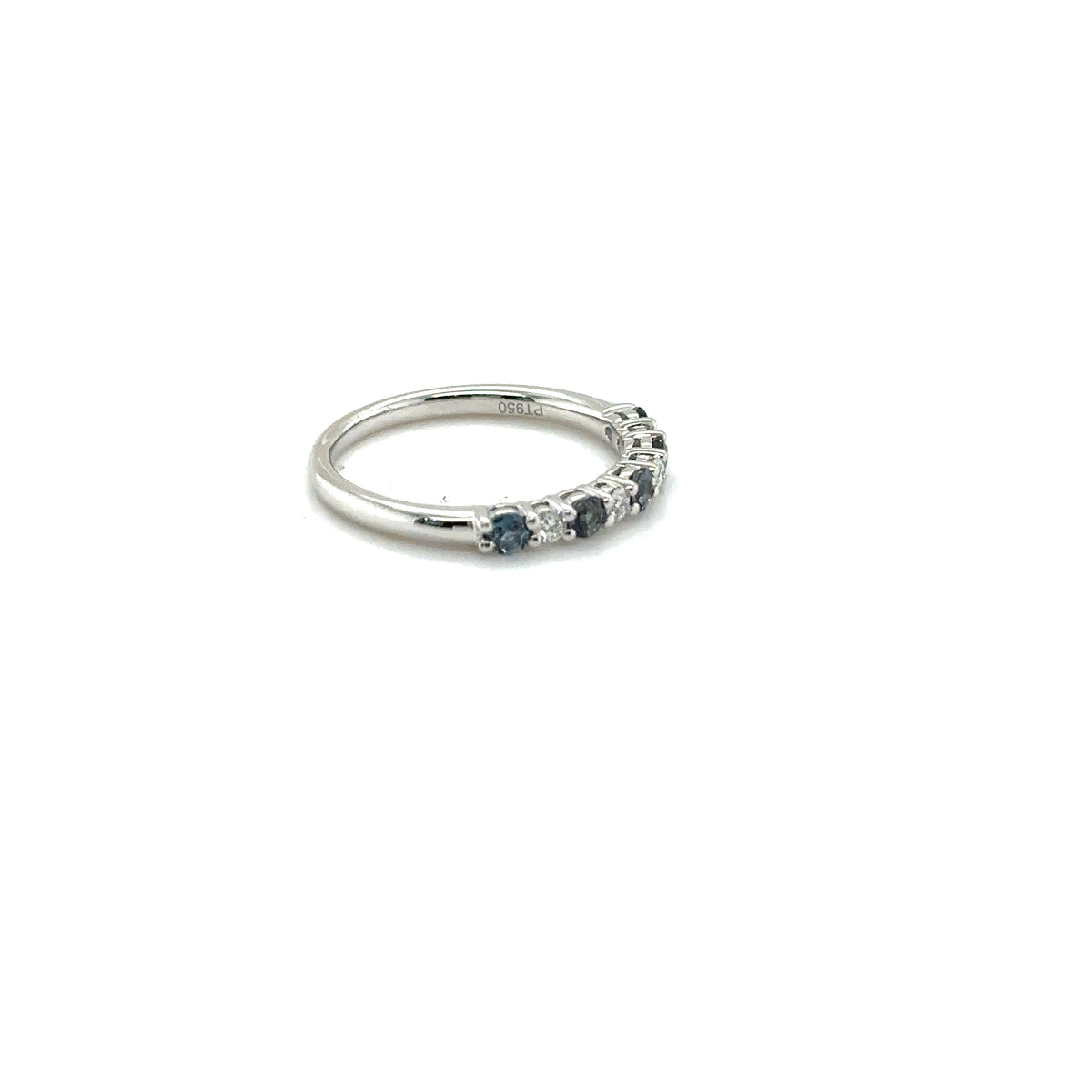 Platinum Natural Alexandrite and Diamond ring