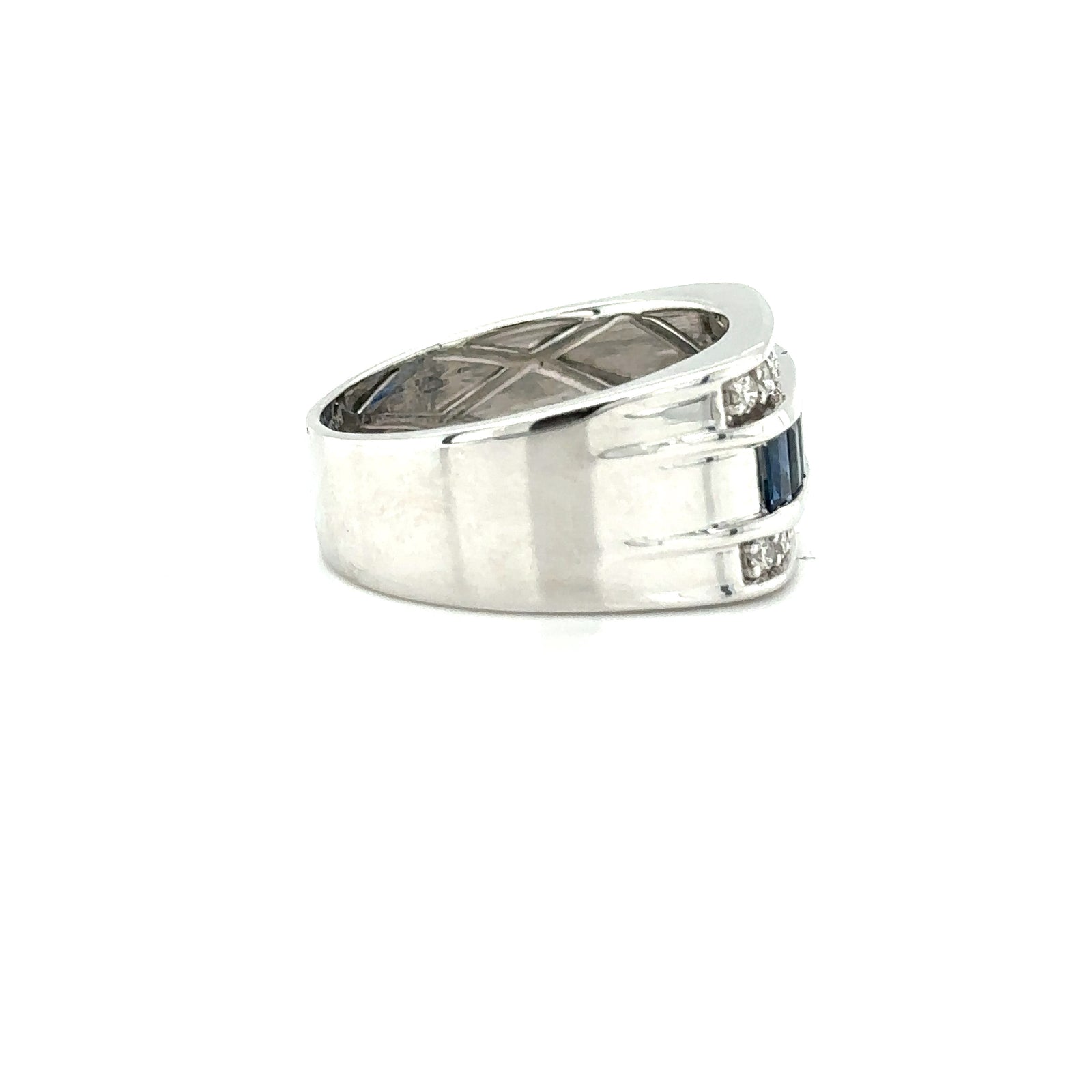 14k White Gold Sapphire and Diamond ring