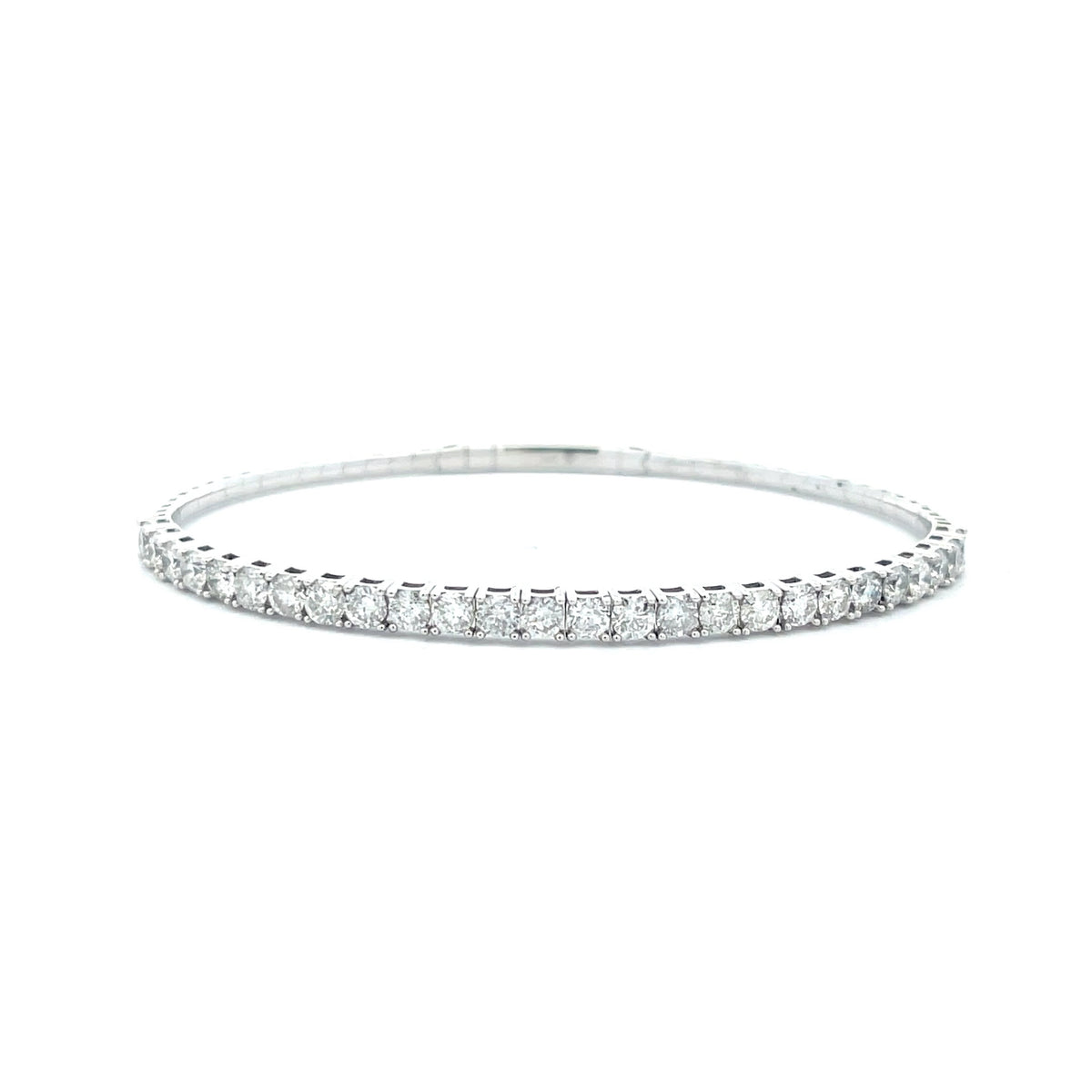 14k White Gold Diamond Flexi Bangle Bracelet