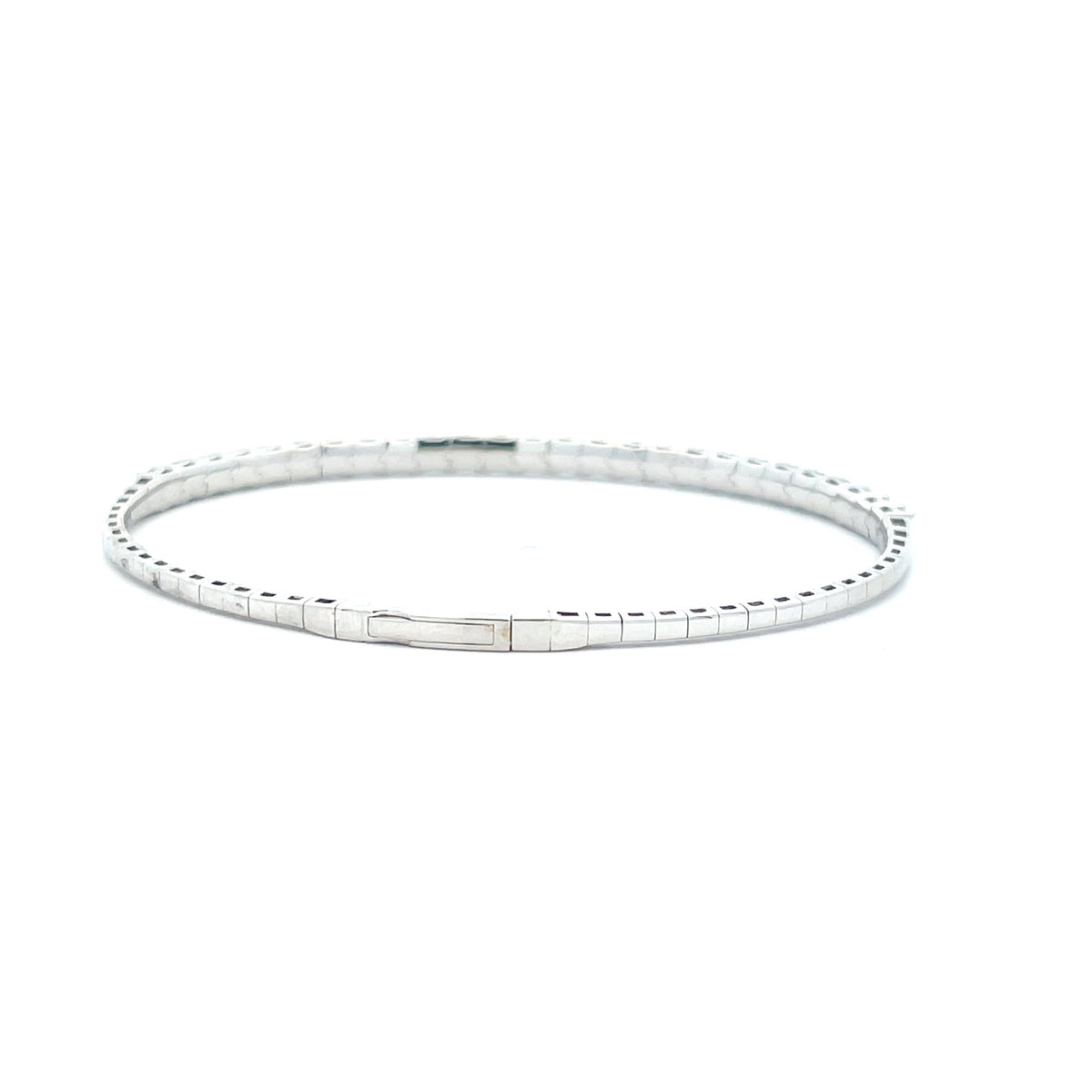 14k White Gold Diamond Flexi Bangle Bracelet