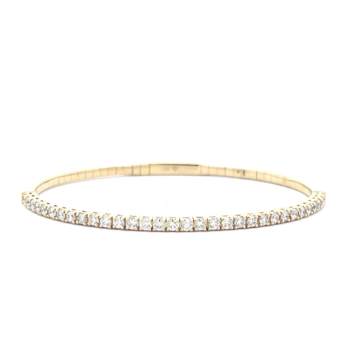 14k Yellow Gold Diamond Flexi Bangle Bracelet