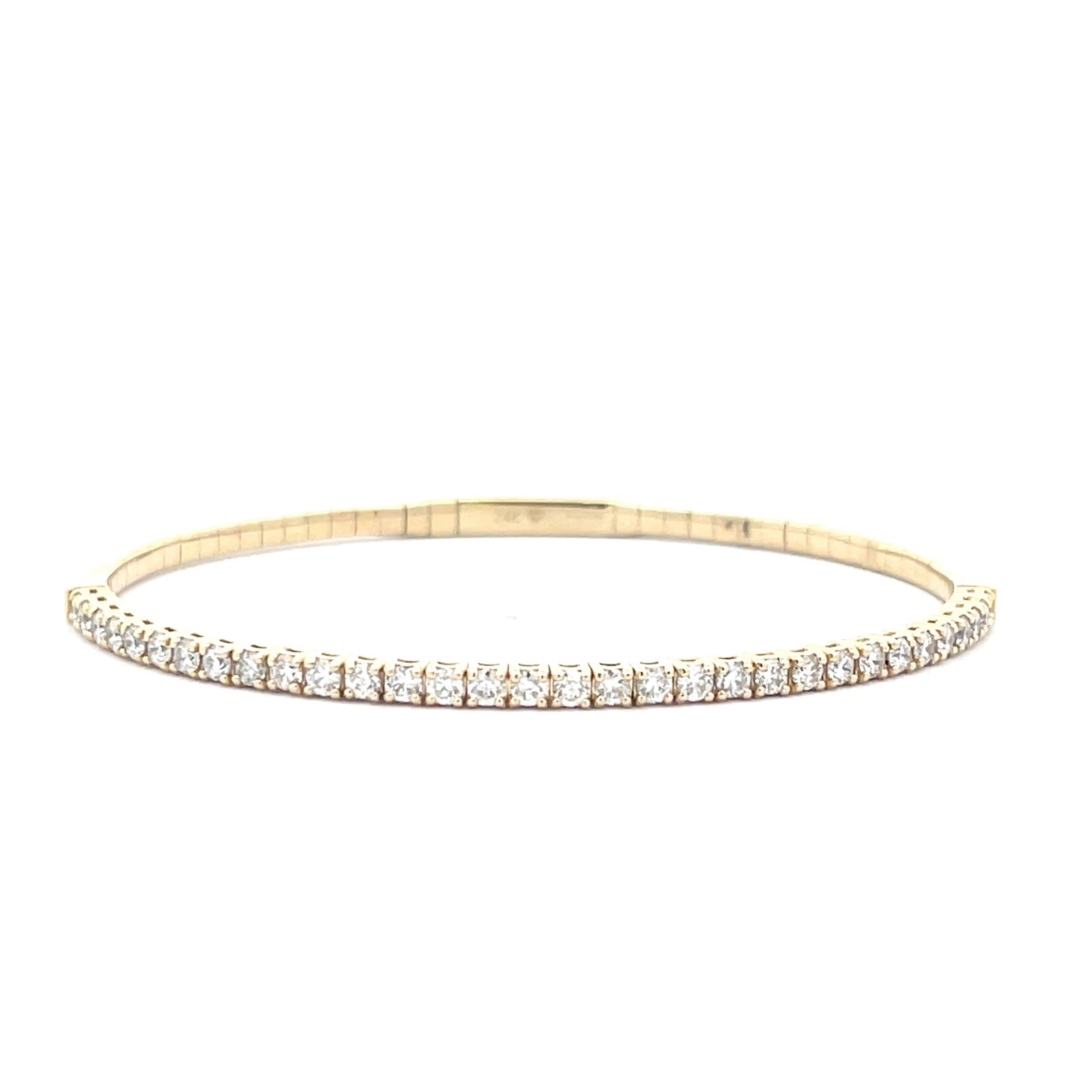 14k Yellow Gold Diamond Flexi Bangle Bracelet
