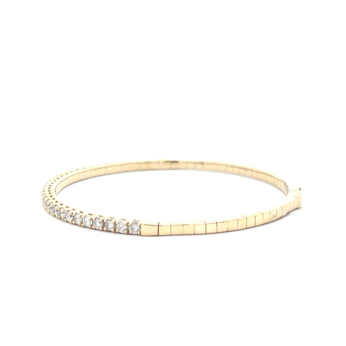 14k Yellow Gold Diamond Flexi Bangle Bracelet