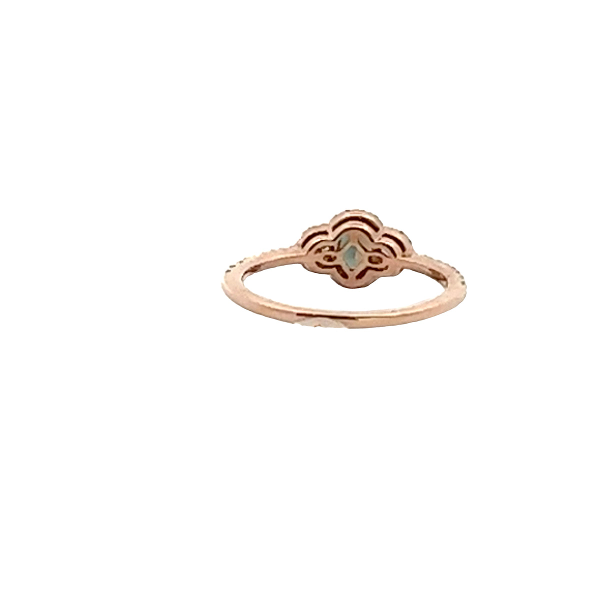 18k Rose Gold Ring with Natural Alexandrite and Diamonds