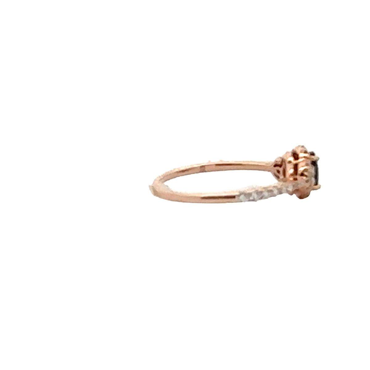 18k Rose Gold Ring with Natural Alexandrite and Diamonds