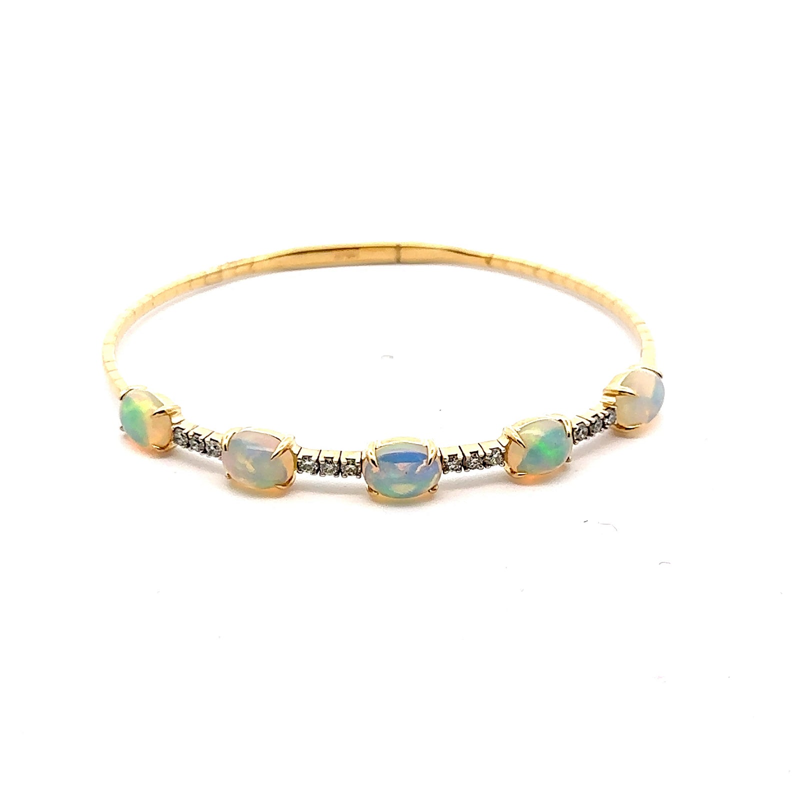 Elegant Opal Bracelet set in 14kt Yellow Gold