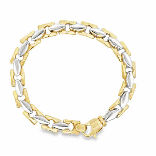 Elegant 14k Two-Tone Gold Bracelet
