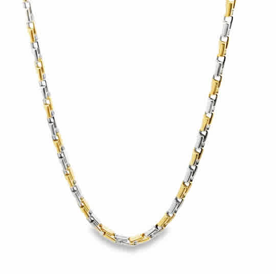 Elegant 14k Two-Tone Gold Chain
