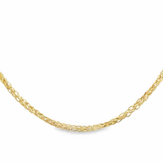 Elegant 14k Yellow Gold Palm Link Chain