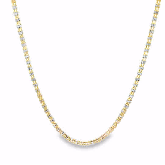 Elegant 14k Yellow Gold Necklace with Sparkling Accents